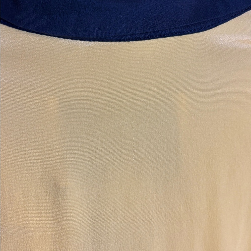 Amour Vert Yellow Color Button Down Blouse with Pocket 100% Silk Small S - Picture 5 of 8